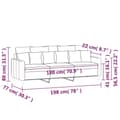Miniatyrbillede 7 af 8: vidaXL 3-personers sofa 180 cm fløjl lyserød
