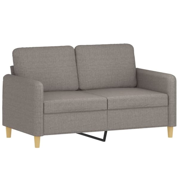 vidaXL Soffgrupp med kuddar 2 delar taupe tyg