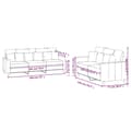 Miniatyrbillede 7 af 7: vidaXL sofasæt 2 dele med hynder velour mørkegrøn