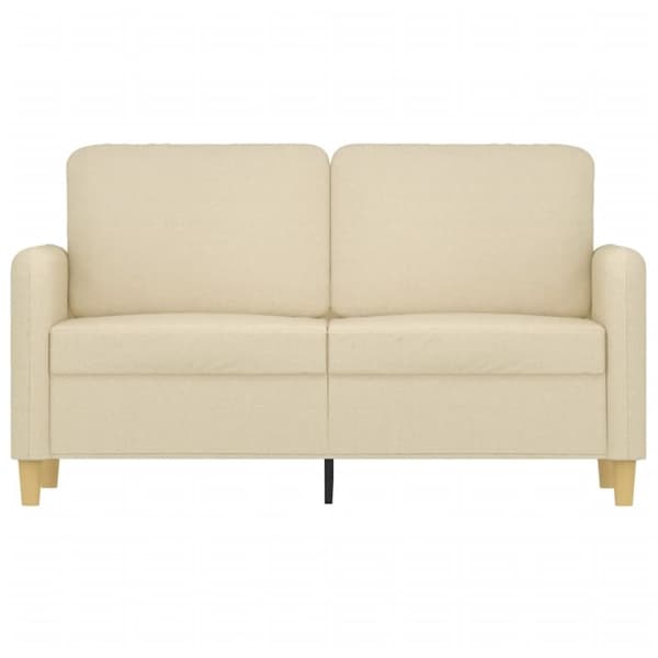 vidaXL 2-sitssoffa gräddvit 120 cm tyg