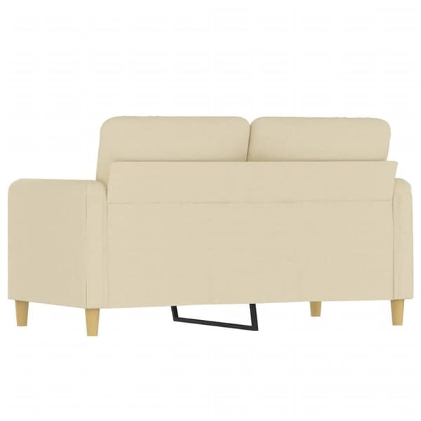 vidaXL 2-sitssoffa gräddvit 120 cm tyg