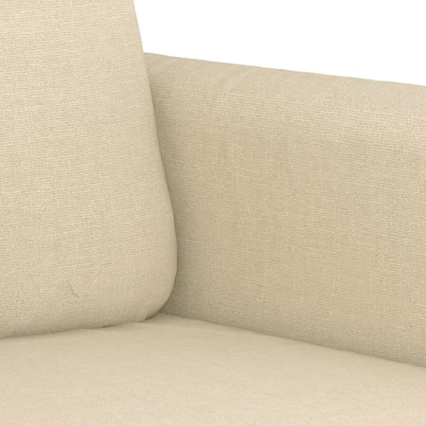 vidaXL 2-sitssoffa gräddvit 120 cm tyg