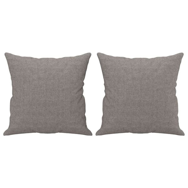 vidaXL 3-personers sofa med pyntepuder 180 cm stof gråbrun