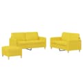 Miniatyrbillede 1 af 9: vidaXL sofasæt 3 dele med hynder stof lysegul