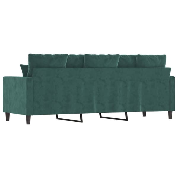 vidaXL 3-sitssoffa mörkgrön 180 cm sammet