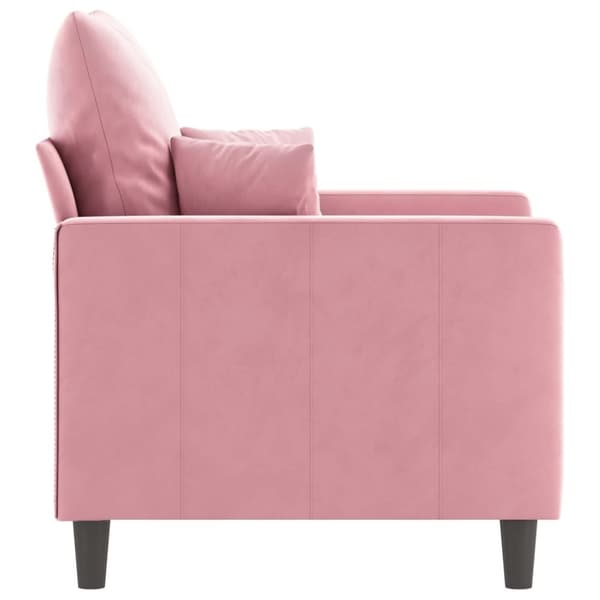 vidaXL lænestol 60 cm velour lyserød