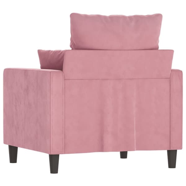 vidaXL lænestol 60 cm velour lyserød