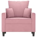 Miniatyrbillede 2 af 8: vidaXL lænestol 60 cm velour lyserød