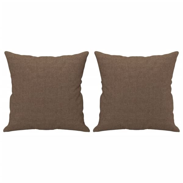 vidaXL 2-sits soffa med prydnadskuddar brun 120 cm tyg