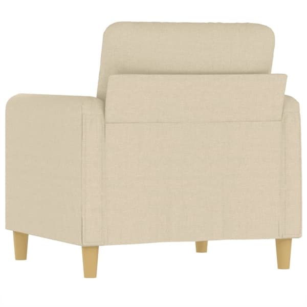 vidaXL lænestol 60 cm stof cremefarvet