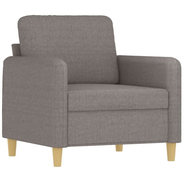 vidaXL Soffgrupp med kuddar 4 delar taupe tyg