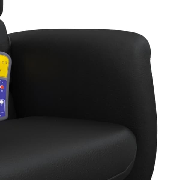 vidaXL Massagefåtölj med fotpall svart konstläder