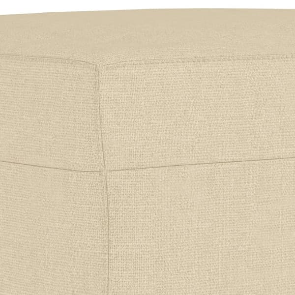 vidaXL sofasæt 3 dele med hynder stof cremefarvet