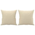 Miniatyrbillede 4 af 8: vidaXL 3-personers sofa med pyntepuder 180 cm stof cremefarvet