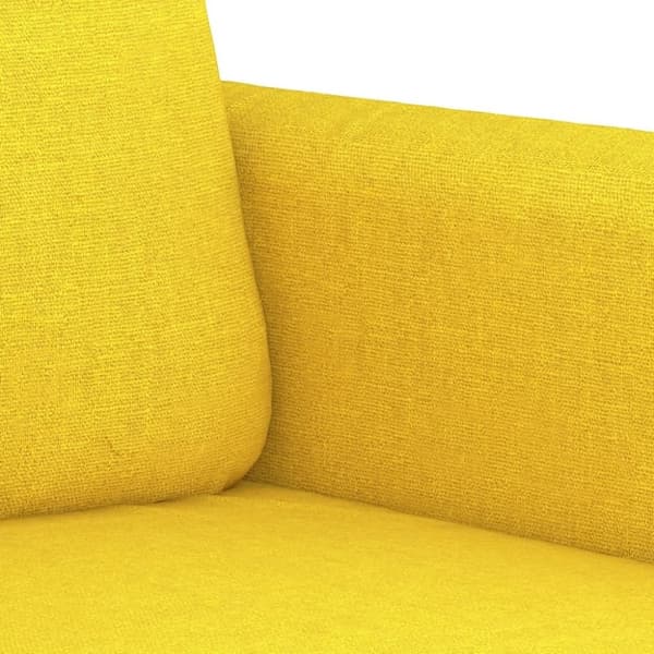 vidaXL sofasæt 3 dele med hynder stof lysegul