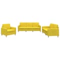 Miniatyrbillede 2 af 8: vidaXL sofasæt 3 dele med hynder stof lysegul