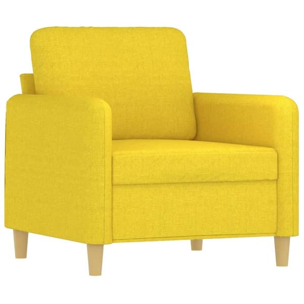 vidaXL sofasæt 4 dele med hynder stof lysegul