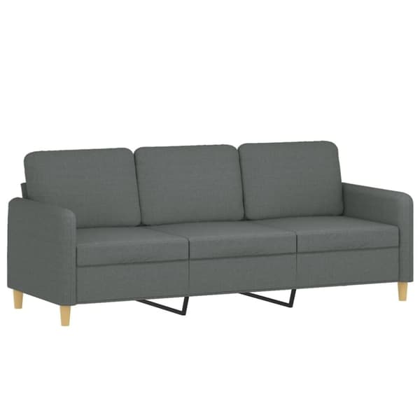 vidaXL 3-sitssoffa mörkgrå 180 cm tyg