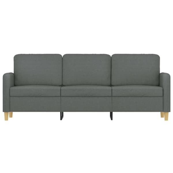 vidaXL 3-sitssoffa mörkgrå 180 cm tyg
