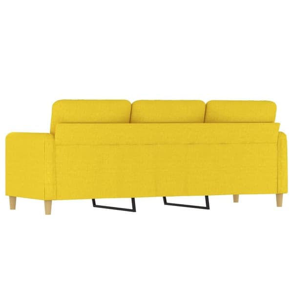 vidaXL 3-sitssoffa ljusgul 180 cm tyg