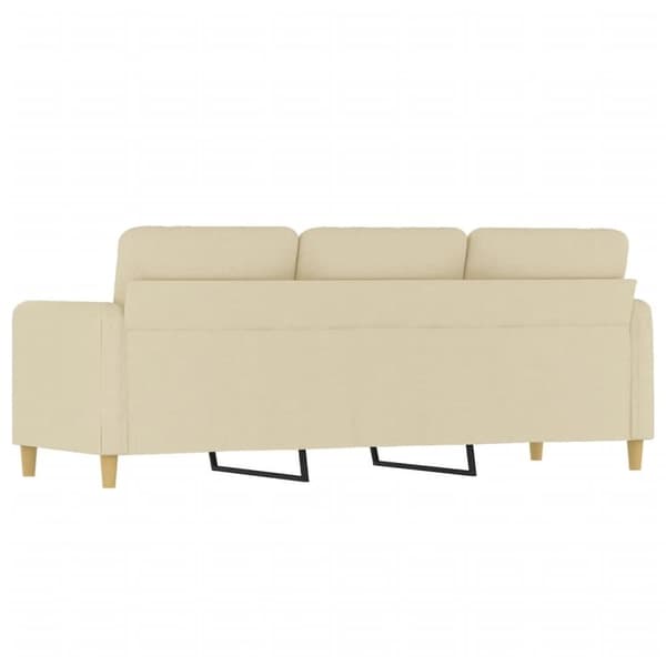 vidaXL 3-sitssoffa gräddvit 180 cm tyg