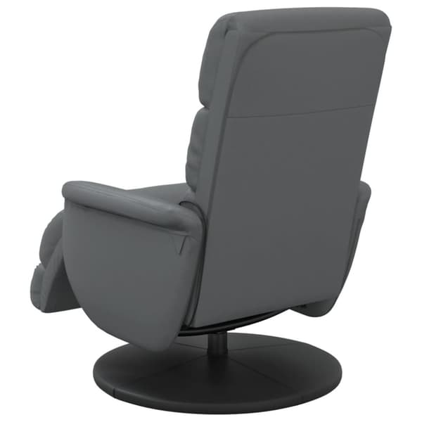 vidaXL Massagefåtölj med fotstöd grå konstläder