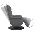 Miniatyrbild 5 av 11: vidaXL Massagefåtölj med fotstöd grå konstläder
