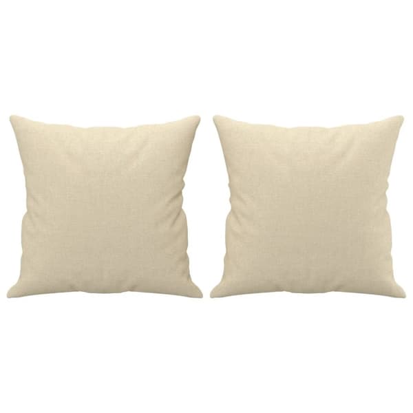 vidaXL sofasæt 2 dele med puder stof cremefarvet