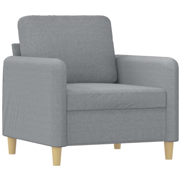 vidaXL Fåtölj ljusgrå 60 cm tyg