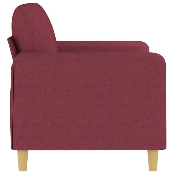 vidaXL 2-sitssoffa vinröd 120 cm tyg