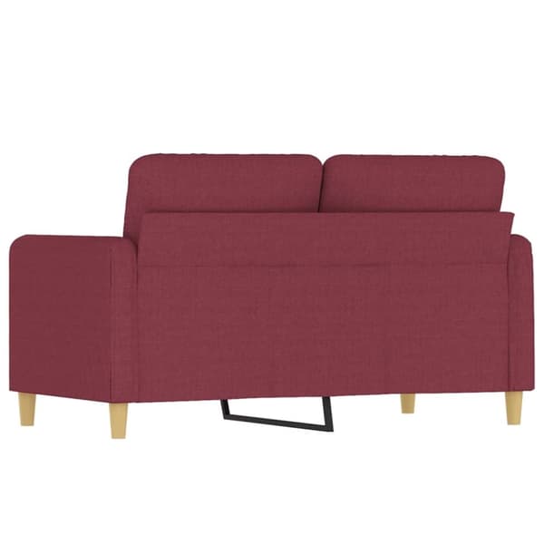 vidaXL 2-sitssoffa vinröd 120 cm tyg