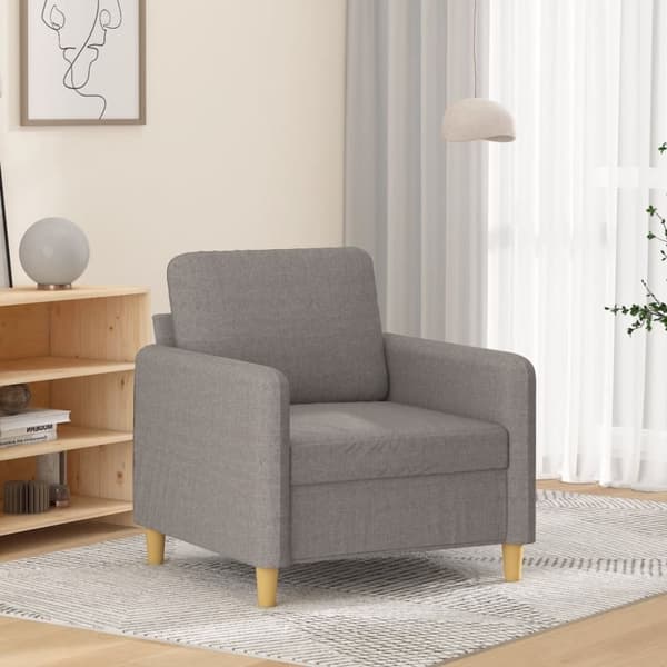 vidaXL lænestol 60 cm stof gråbrun