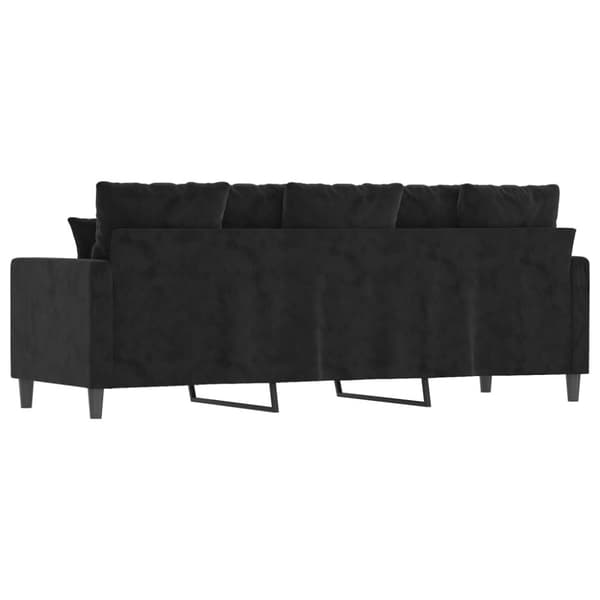 vidaXL 3-personers sofa 180 cm velour sort