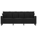 Miniatyrbillede 2 af 8: vidaXL 3-personers sofa 180 cm velour sort