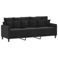 Miniatyrbillede 1 af 8: vidaXL 3-personers sofa 180 cm velour sort