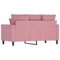 Miniatyrbild 4 av 8: vidaXL Soffa 2-sits rosa 120 cm sammet