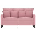 Miniatyrbild 2 av 8: vidaXL Soffa 2-sits rosa 120 cm sammet