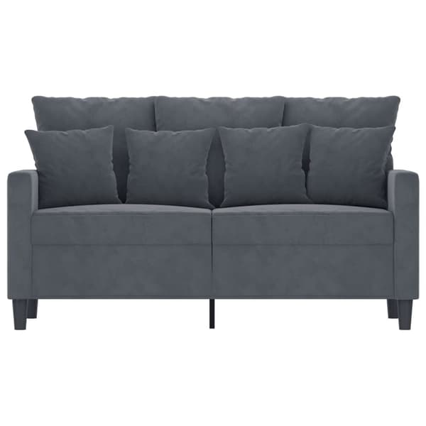 vidaXL 2-personers sofa 120 cm velour mørkegrå