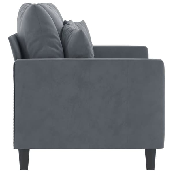 vidaXL 2-personers sofa 120 cm velour mørkegrå