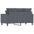 Miniatyrbillede 5 af 8: vidaXL 2-personers sofa 120 cm velour mørkegrå