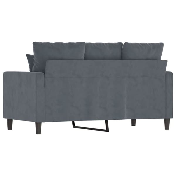 vidaXL 2-personers sofa 120 cm velour mørkegrå