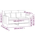 Miniatyrbillede 8 af 8: vidaXL 2-personers sofa 120 cm velour mørkegrå
