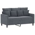 Miniatyrbillede 2 af 8: vidaXL 2-personers sofa 120 cm velour mørkegrå