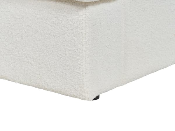 Flydersofa Hvid Boucle 3 Personers Moderne Blød Sofa Designsofa til Værelse Stofsofa