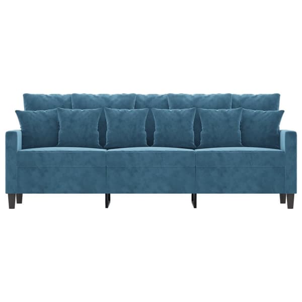 vidaXL 3-personers sofa 180 cm velour blå