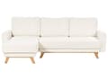 Miniatyrbilde 5 av 11: Høyre hjørnesofa Hvit Boucle polstret med sovesofa med uttrekkbar polstret rygg med treben