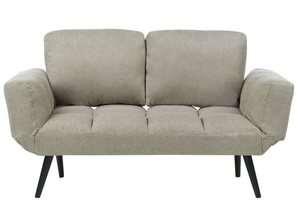 Sovesofa i stoff Lysegrønn Loveseat Justerbare armlener Stue gjesteseng Minimalistisk