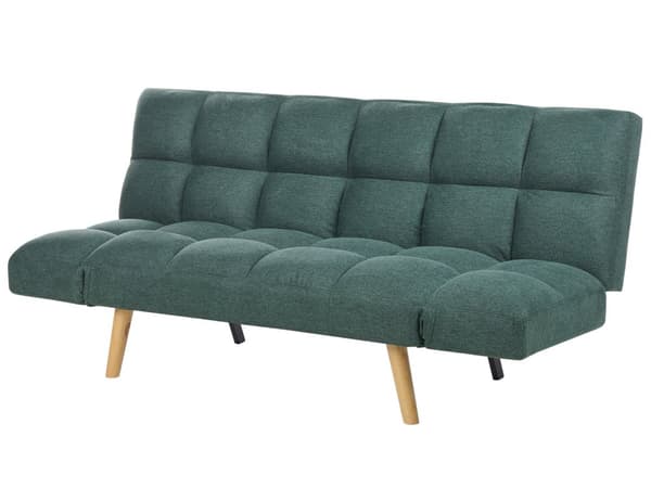 Vuodesohva tummanvihreä kolmelle kangas metallijalat tikattu säädettävä moderni retro