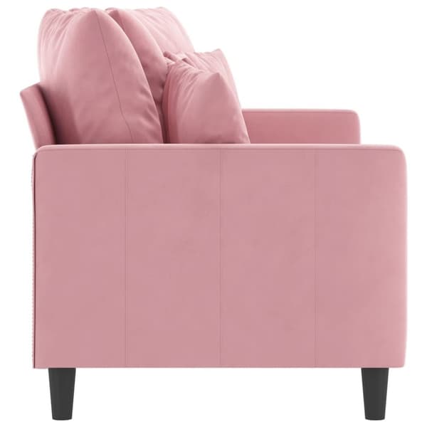 vidaXL Soffa 2-sits rosa 140 cm sammet