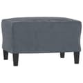 Miniatyrbillede 4 af 7: vidaXL 3-personers sofa med fodskammel 180 cm velour Mørkegrå